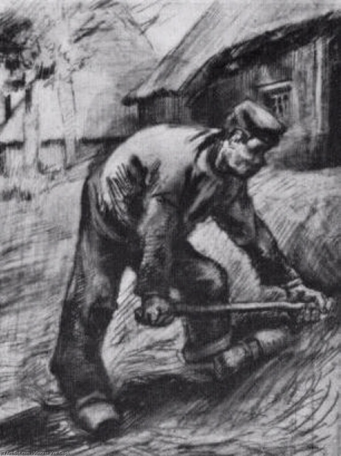 Peasant, Chopping — Vincent Willem Van Gogh