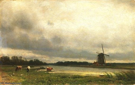 Holländische Landschaft — Julius Jacobus Van De Sande Bakhuyzen