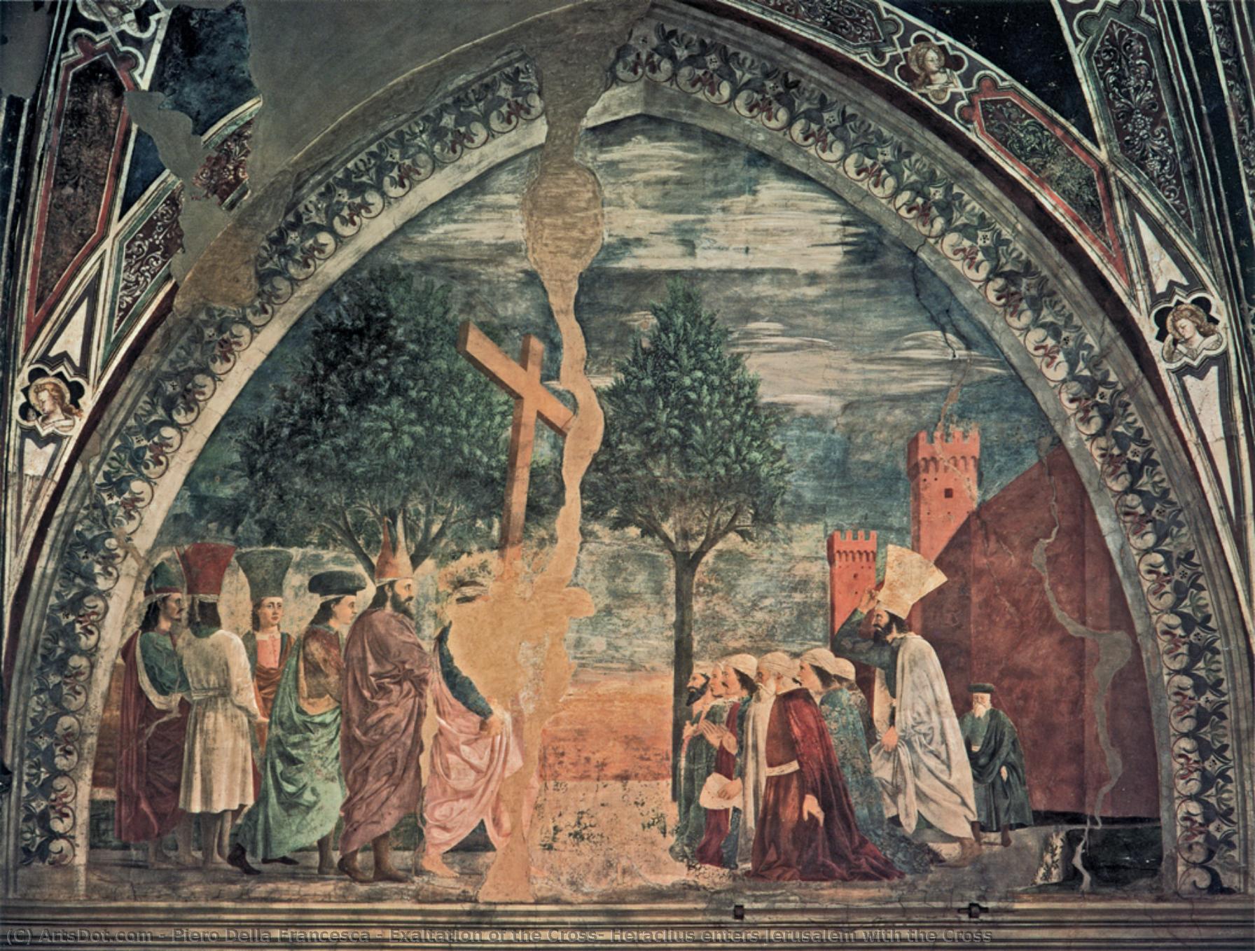 Erhebung Des Kreuzes: Heraklius Betritt Jerusalem Mit Dem Kreuz — Piero Della Francesca