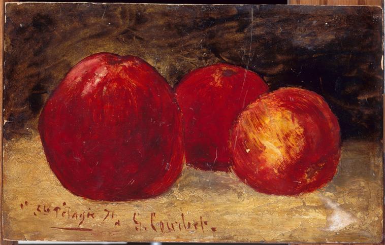 Tres Manzanas Rojas — Gustave Courbet