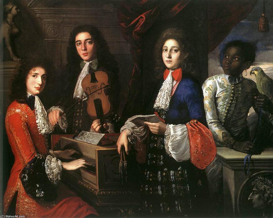 Portrait Of Three Musicians Of The Medici Court — Anton Domenico Gabbiani