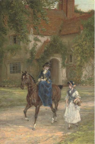 A Mistress With Her Maid — Heywood Hardy