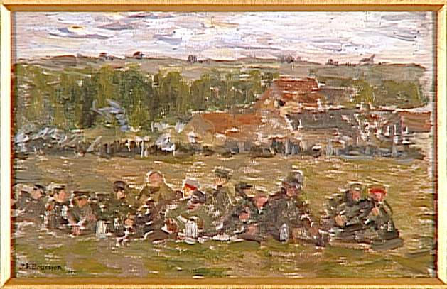 Camp De Prisonniers. Allemands Près De Soissons Armée Mangin, Septembre 1918 — Joseph-félix Bouchor