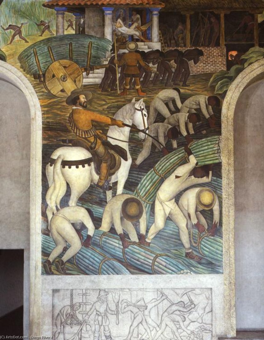 The History Of Cuernavaca And Morelos - The Enslavement Of The Indian And Constructiong The Cortez Palace — Diego Rivera
