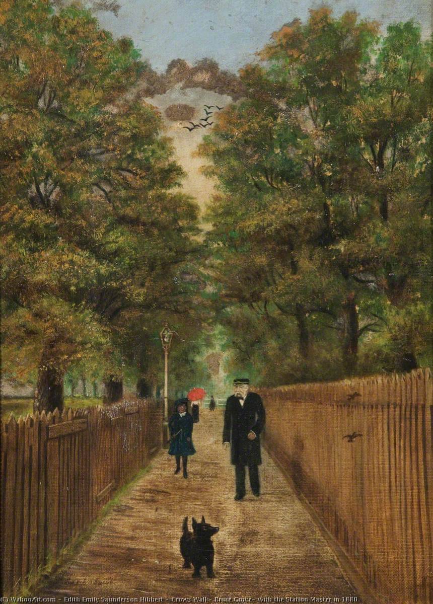 Crows Walk, Bruce Grove, With The Station Master In 1880 — Edith Emily Saunderson Hibbert