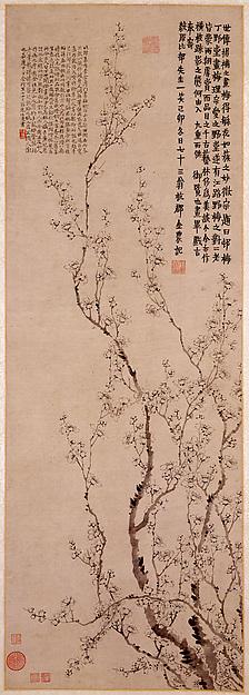 清 金農 墨梅圖 軸 Blossoming Prunus — Jin Nong