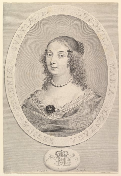 Portrait Of Ludovica Maria Gonzaga — Claude Mellan