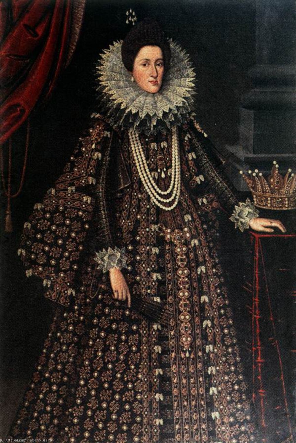 Portrait Of Maria Maddalena Of Austria — Tiberio Di Tito