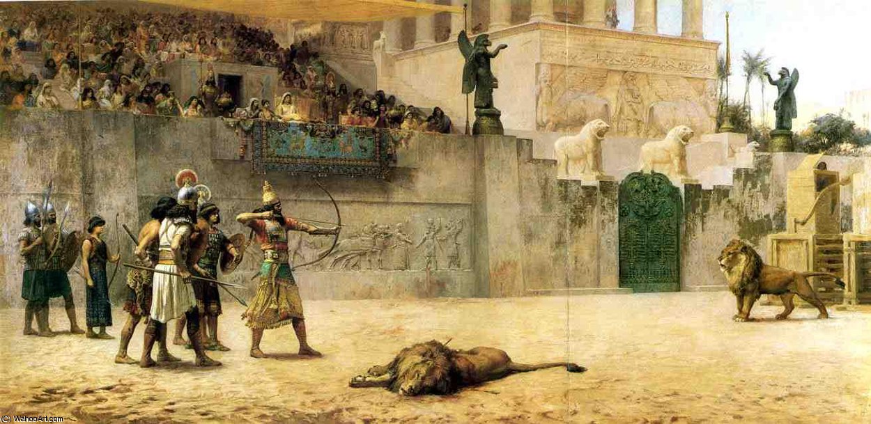 The Diversion Of An Assyrian King — Frederick Arthur Bridgman