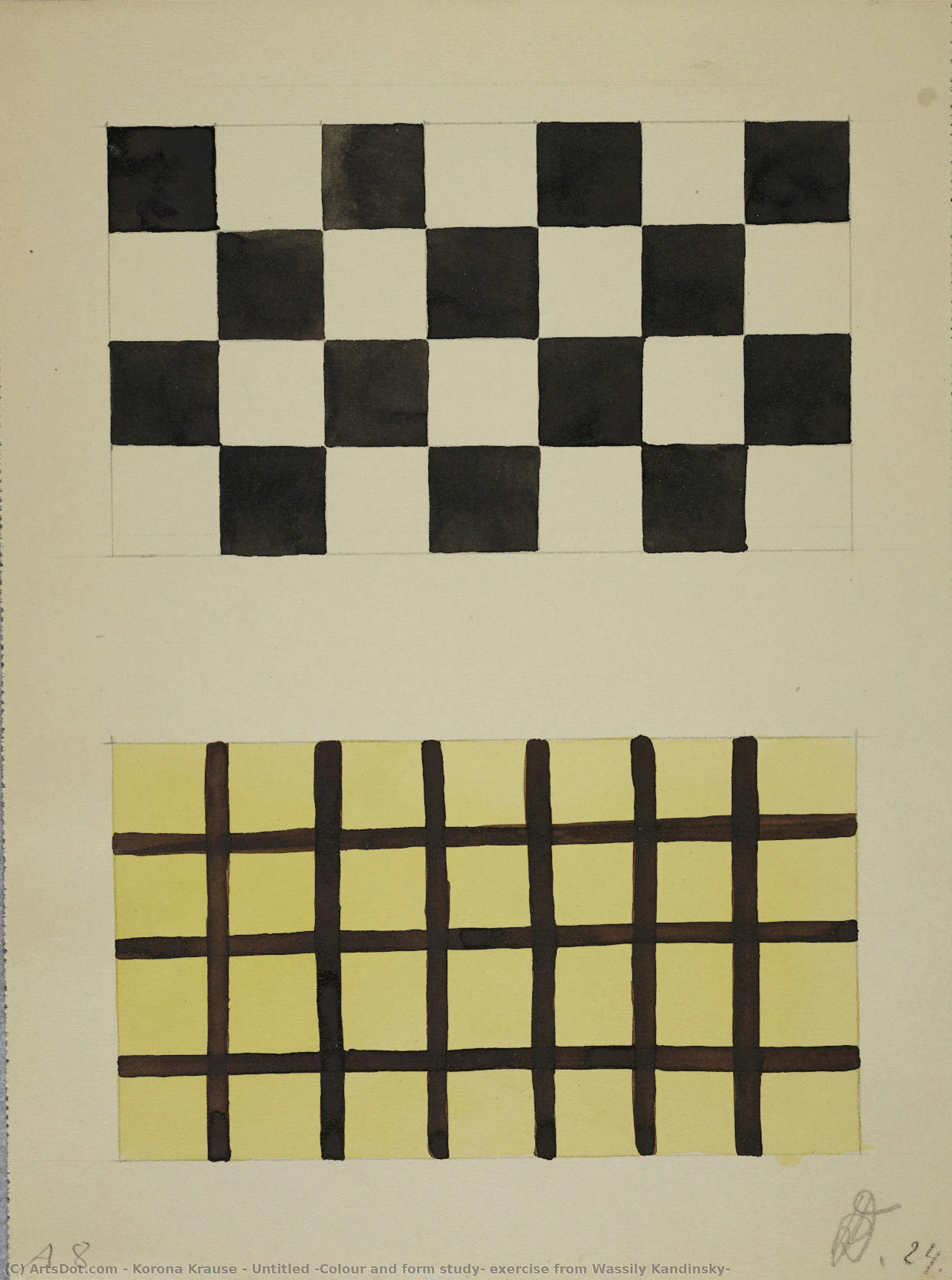Untitled (farbe Und Formstudie Übung Von Wassily Kandinsky — Korona Krause