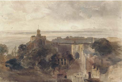 Lincoln Castle From The Cathedral Looking West Towards The Trent Valley, Lincoln — Peter De Wint