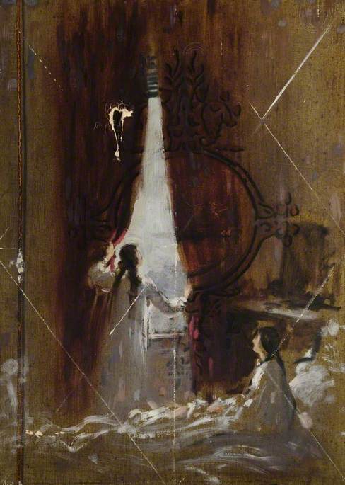 Study Of A Young Girl In A Bedroom (detail) — Frederick William Elwell