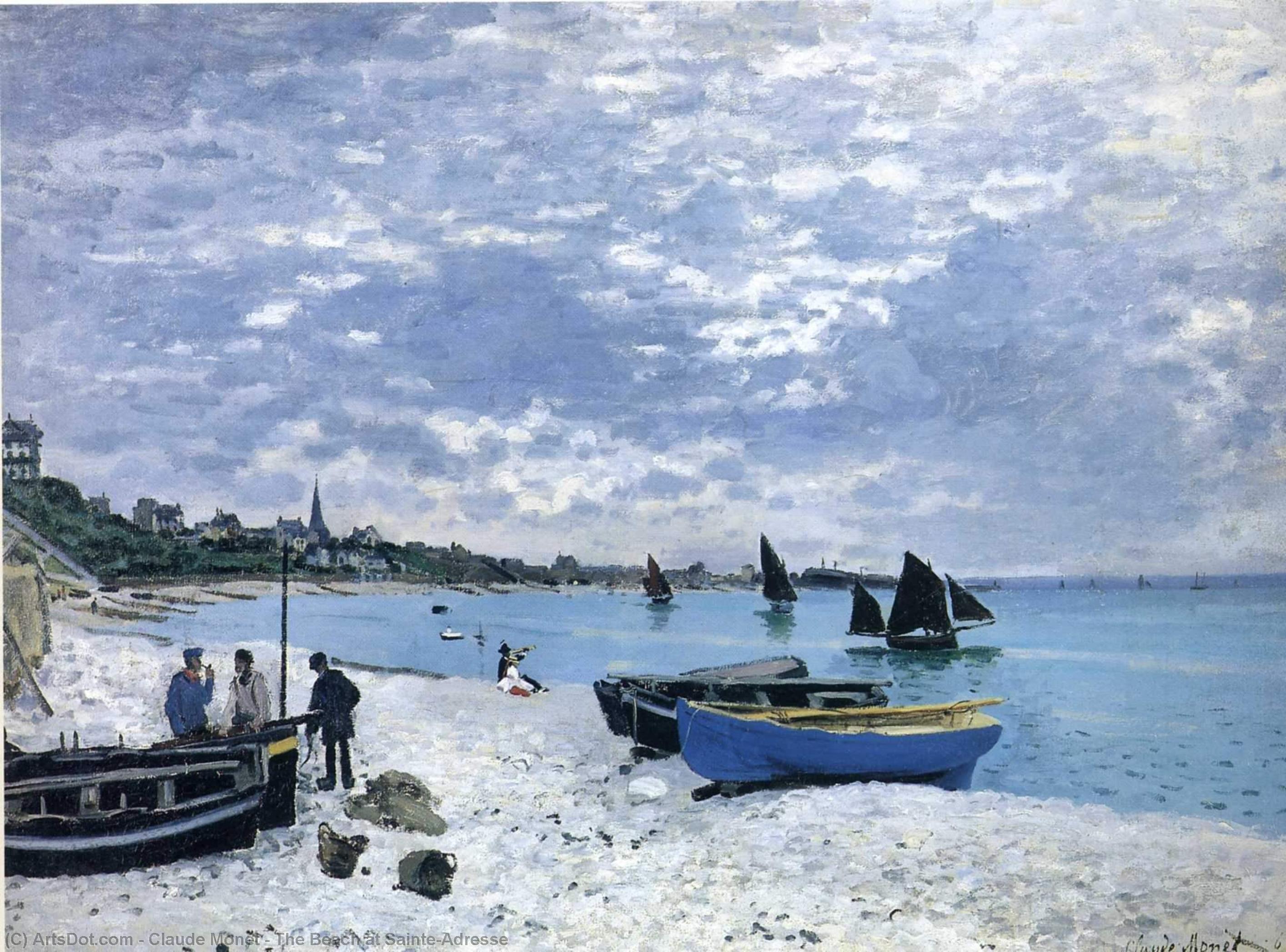 The Beach At Sainte-adresse — Клод Моне