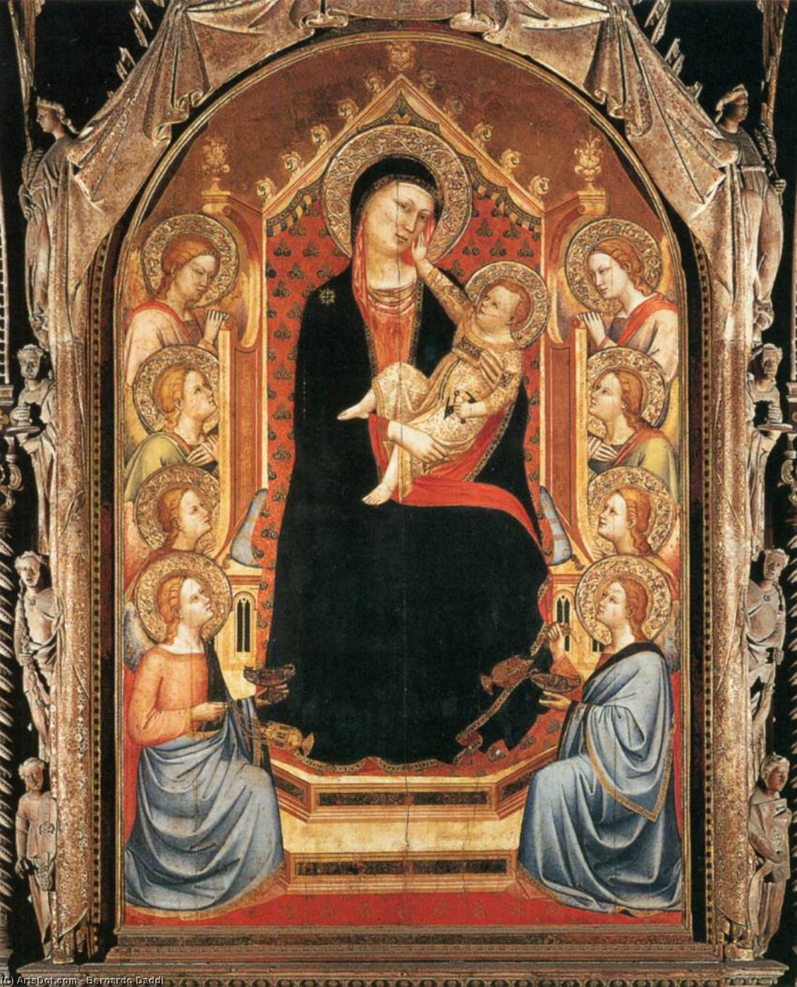 Orsanmichele Madonna And Child With Angels — Bernardo Daddi