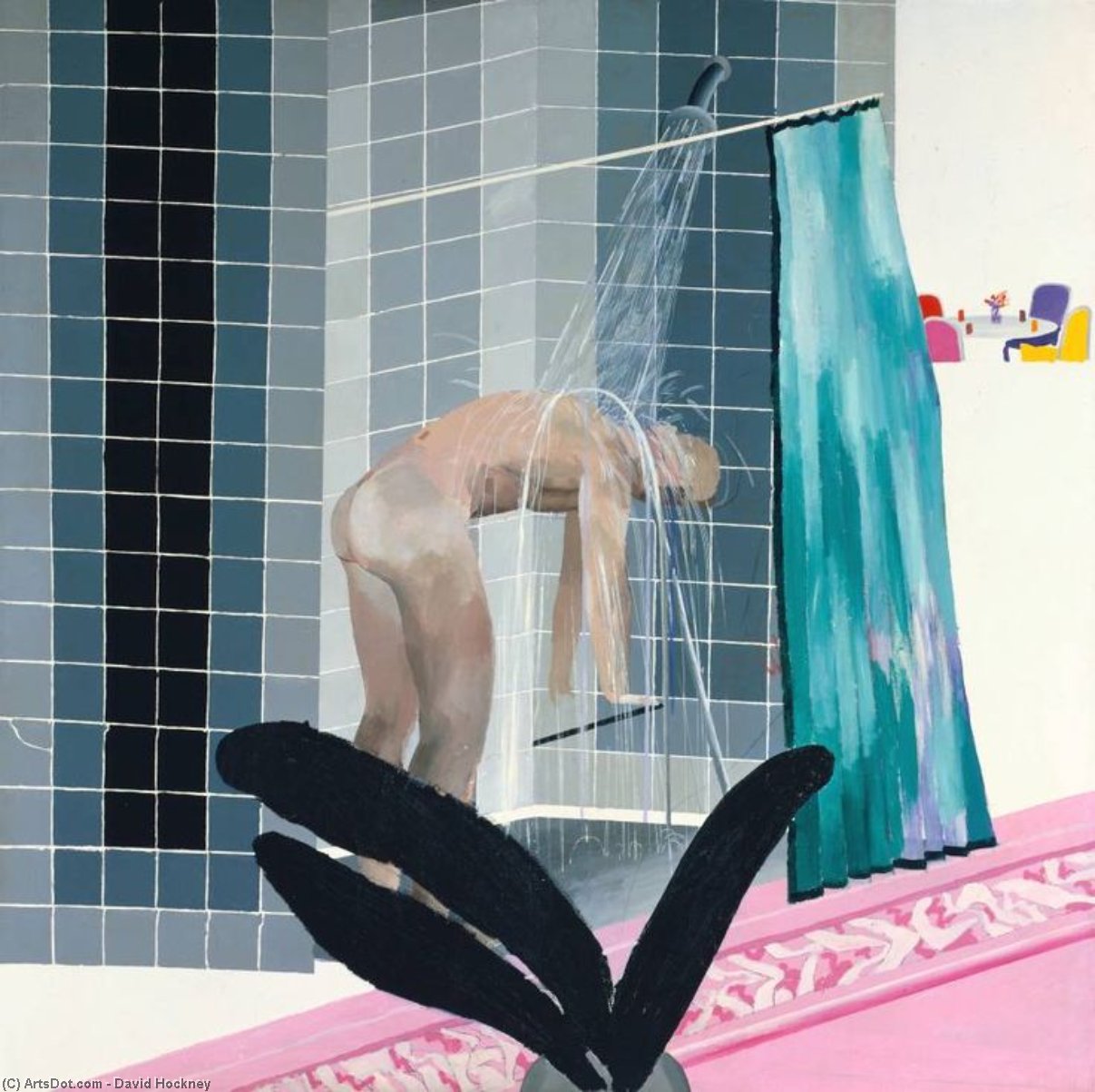 Man In Shower In Beverly Hills — David Hockney