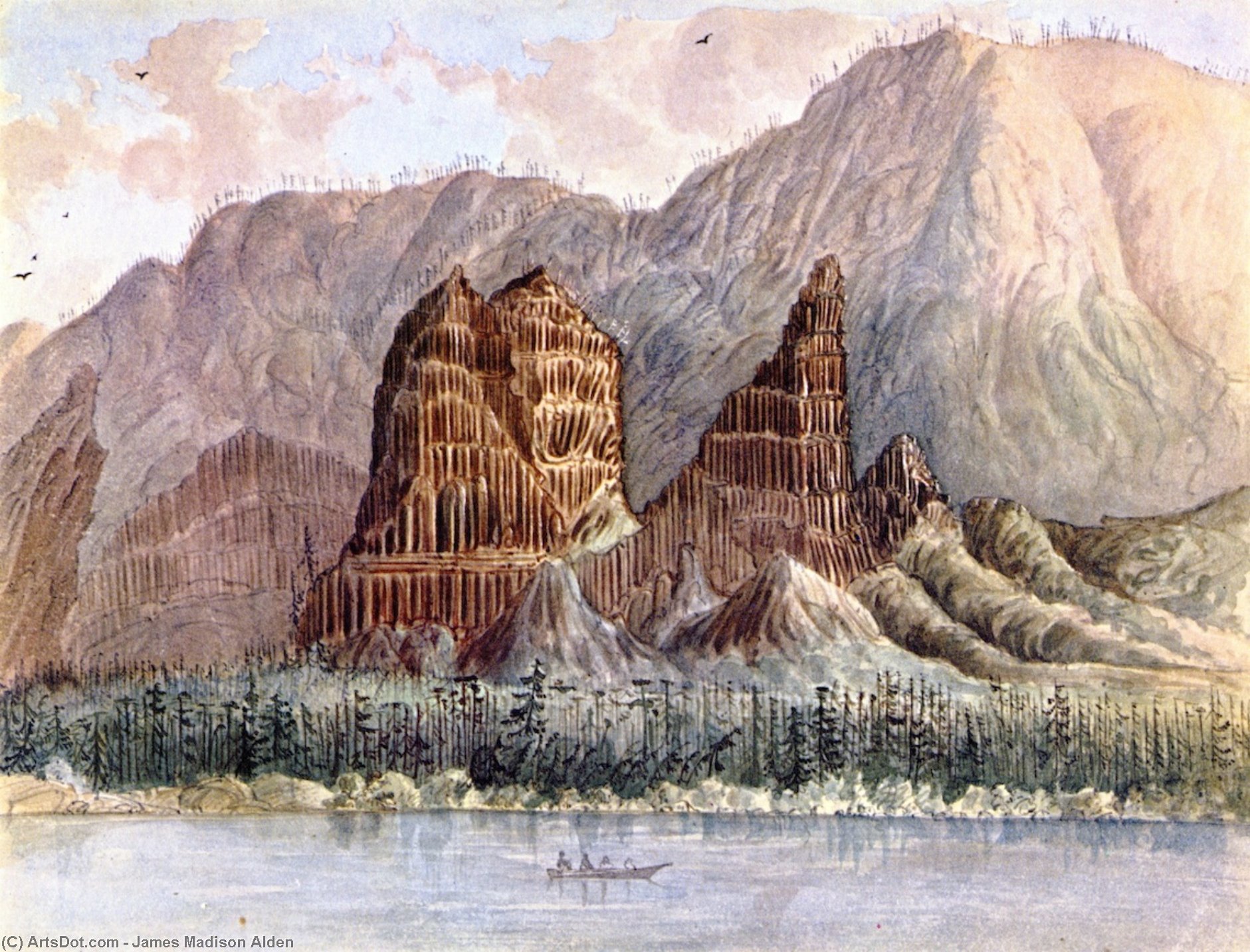 Cascades, Columbia River Below The Rapids — James Madison Alden
