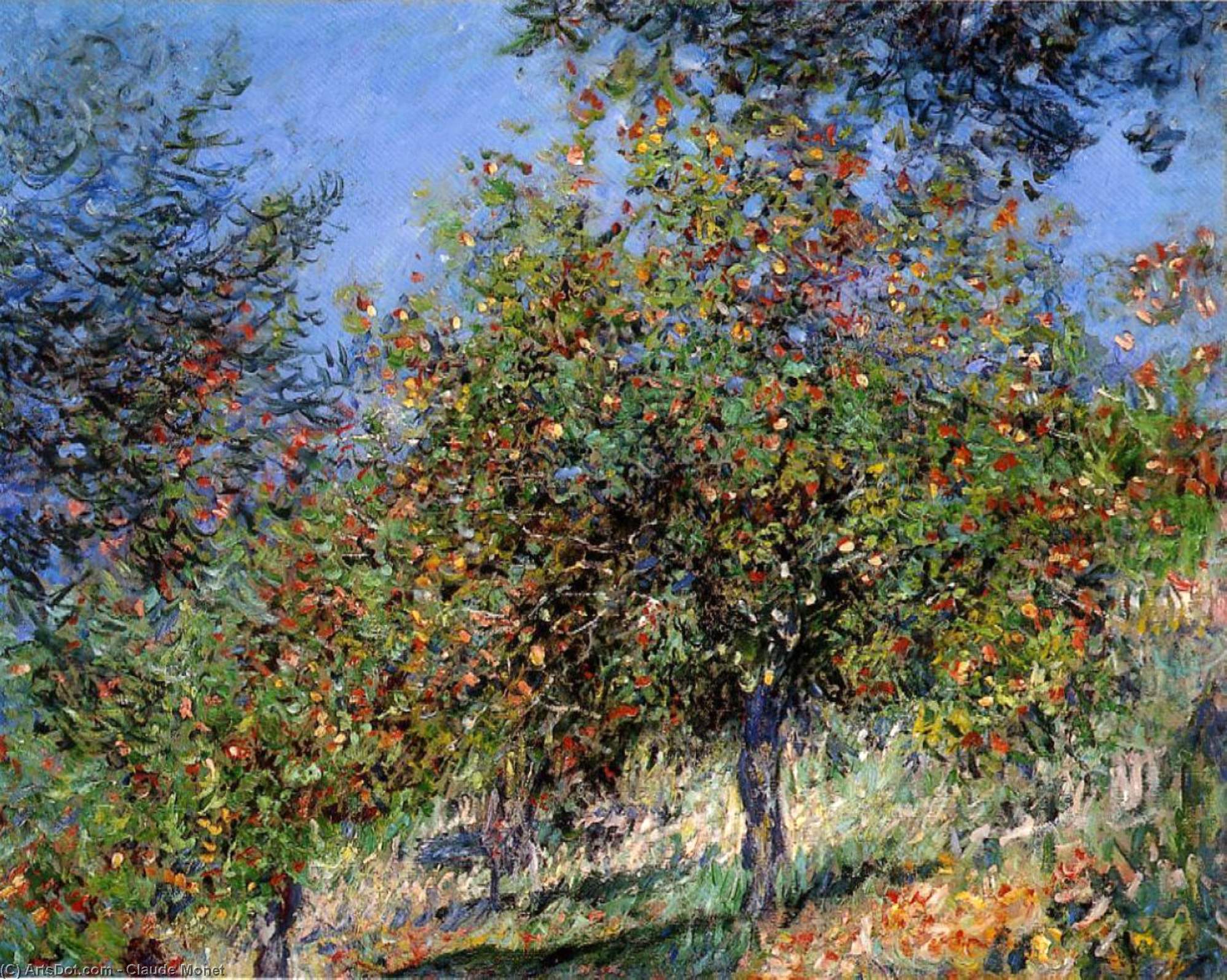 Apple Trees On The Chantemesle Hill — Claude Monet