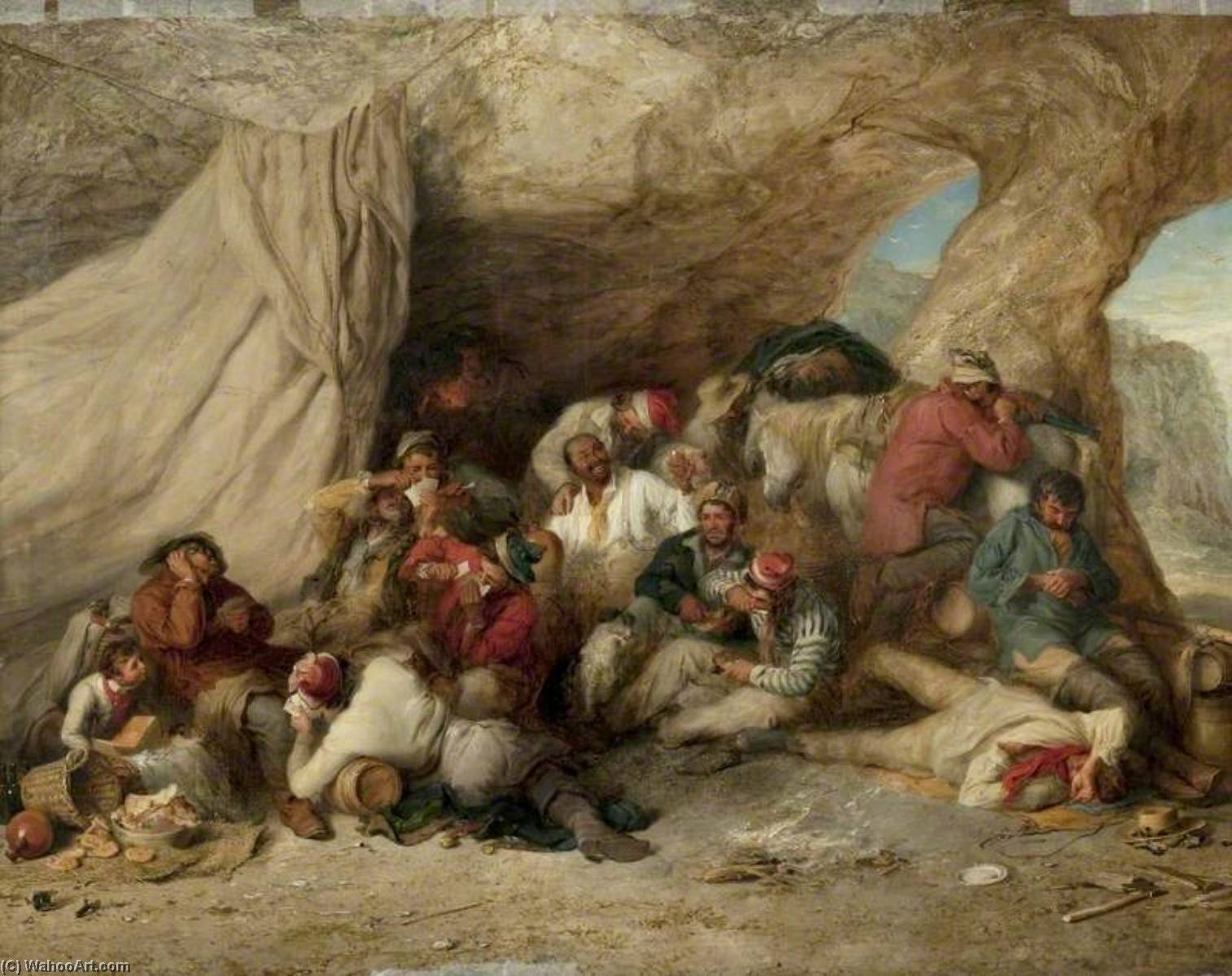 The Smugglers' Cave — Henry Perlee Parker