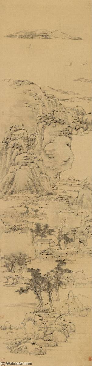 Landscape In The Style Of Ni Zan, (1301 1374) — Bada Shanren