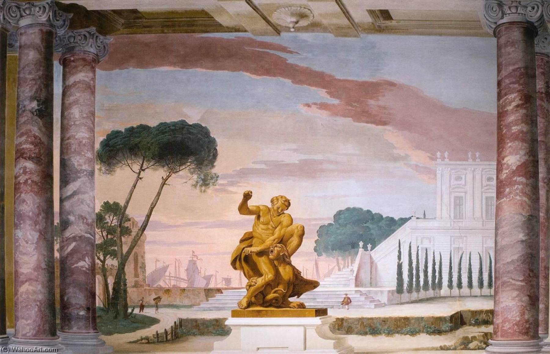 View Of A Large Renaissance Palace (i) — Andrea Urbani