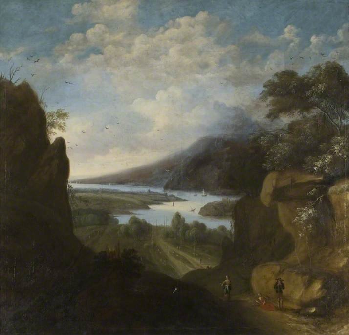 Landscape, Steep Path Leading To A River Estuary — Lukas Moser