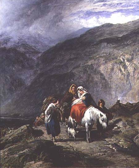 Gypsy Family On A Mountain Track — Paul Falconer Poole