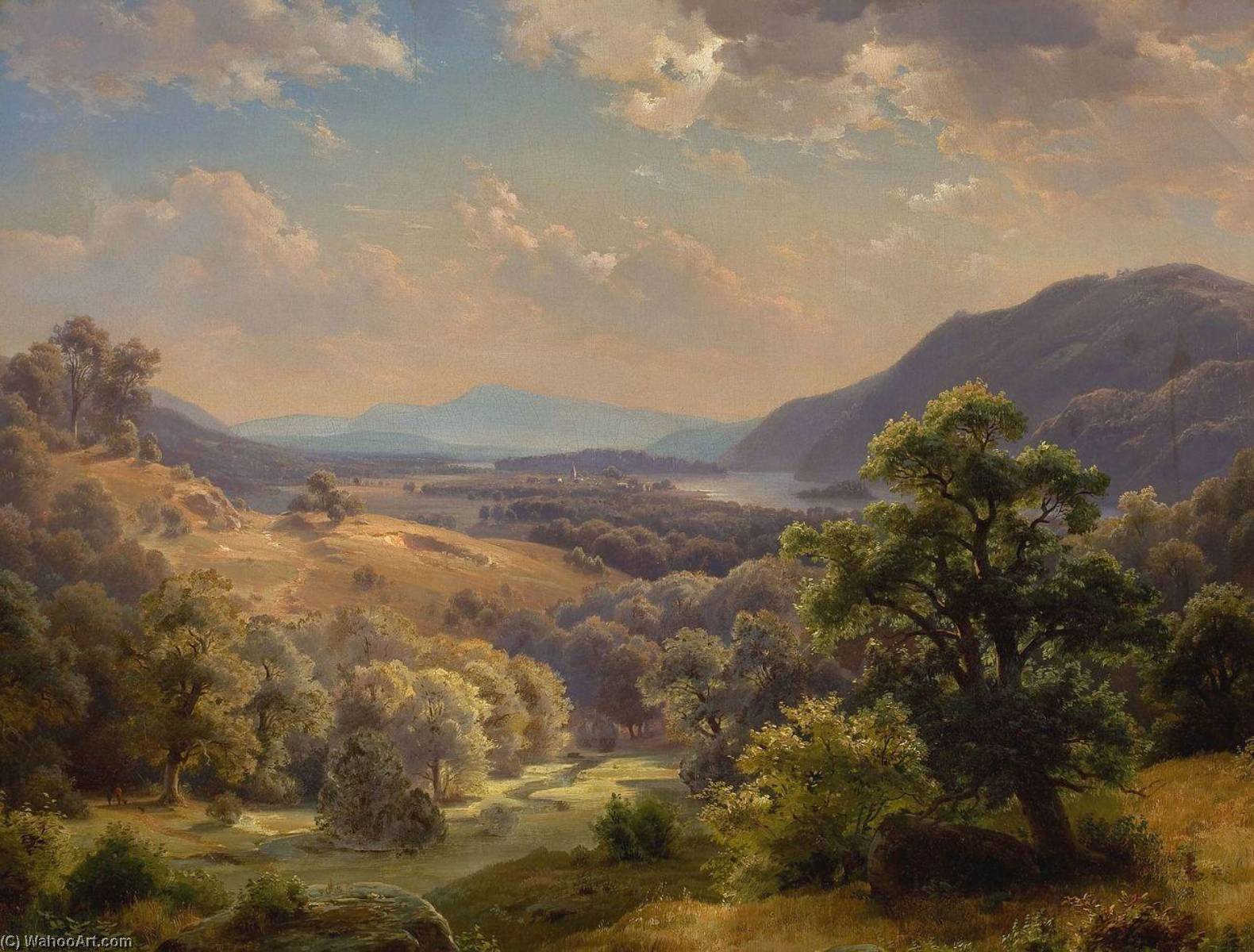 Extensive Landscape With Valley And Mountains — Paul Weber