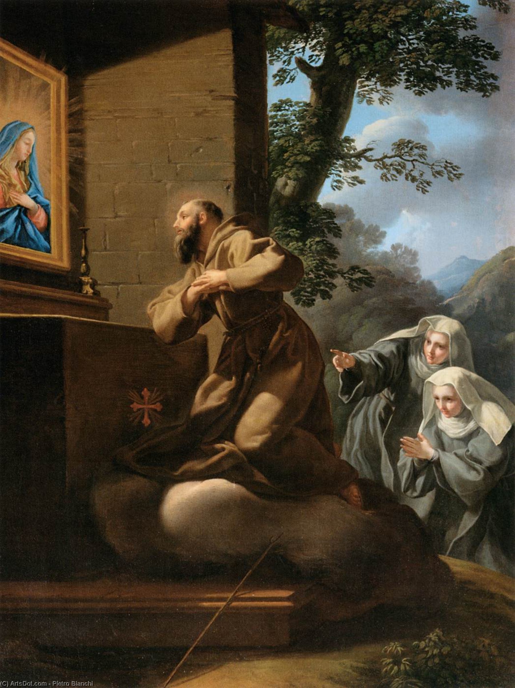 St Francis Of Paola In Ecstasy — Pietro Bianchi
