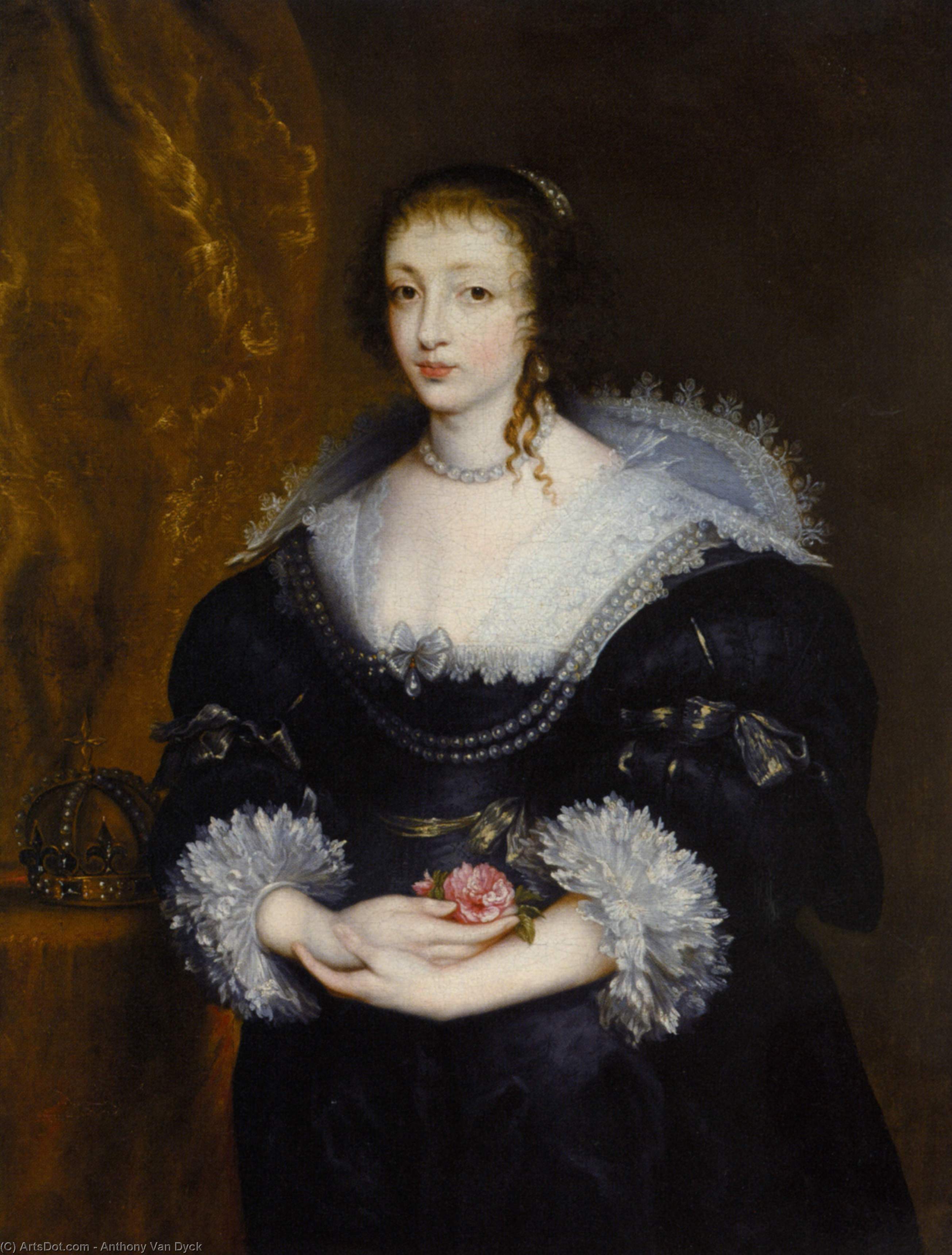 Portrait Of Queen Henrietta Maria — Sir Anthony Van Dyck