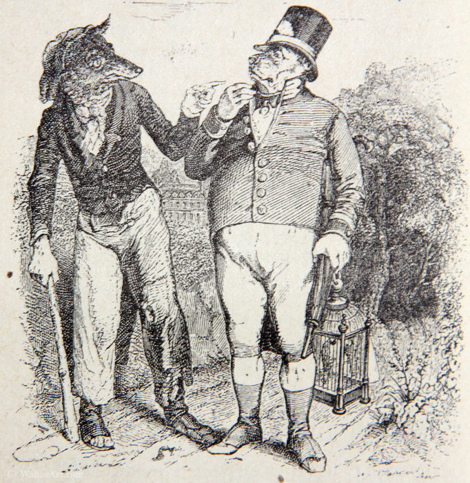 Illustration For La Fontaine Fable — Jean Jacques Grandville