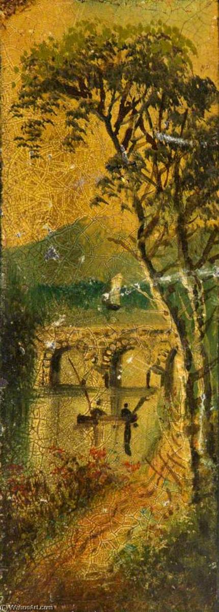 Bridge With Mountains — Alfred Worthington