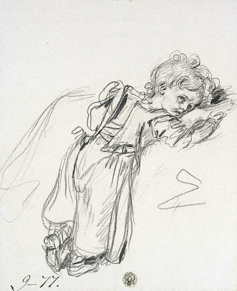 Study Of The Figure Of A Child — Jean-baptiste Greuze