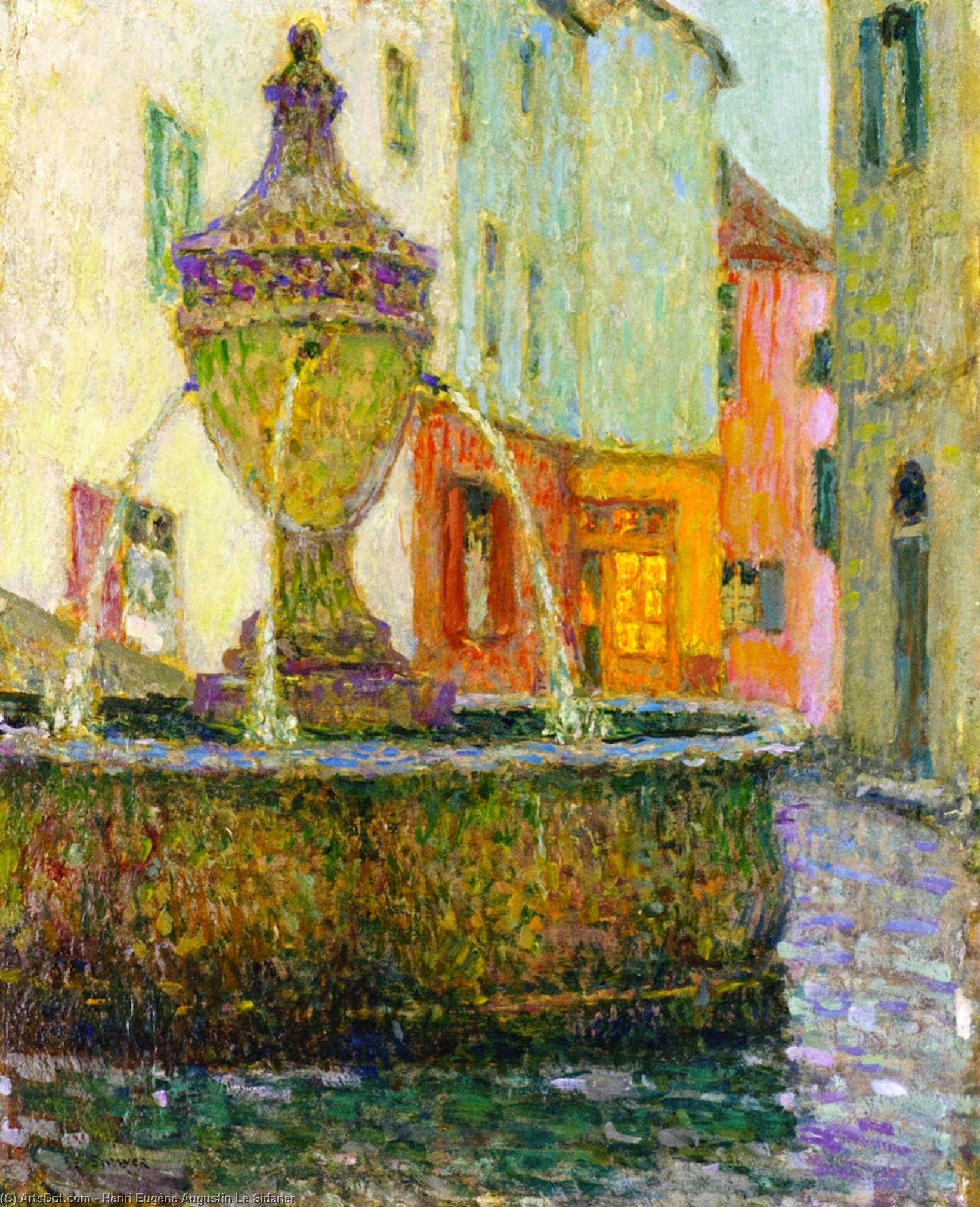 The Fountain, Saint-paul-de-vence — Henri Le Sidaner