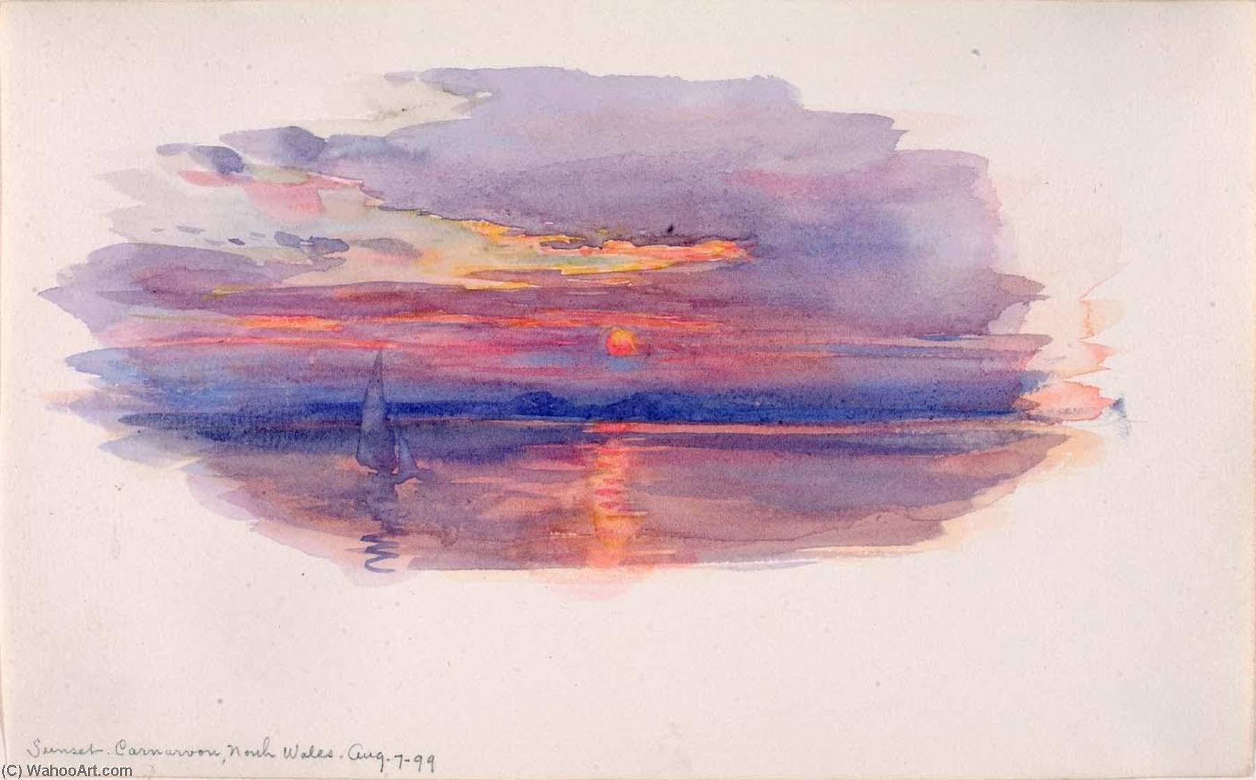 Sunset, Caernarvon, North Wales — Džordž Elbert Ber