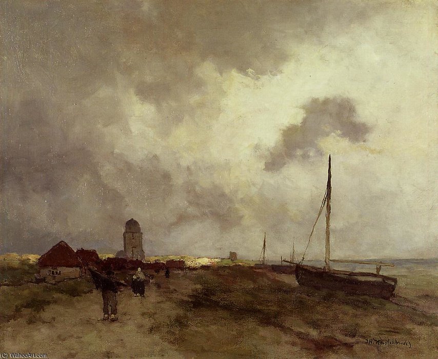 Fisherfolk Returning Home — Johan Hendrik Weissenbruch