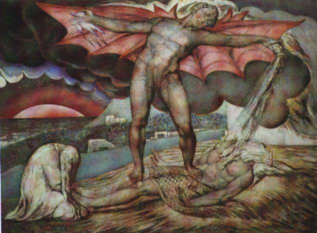 Satan Smiting Job With Boils — Vilijam Blejk