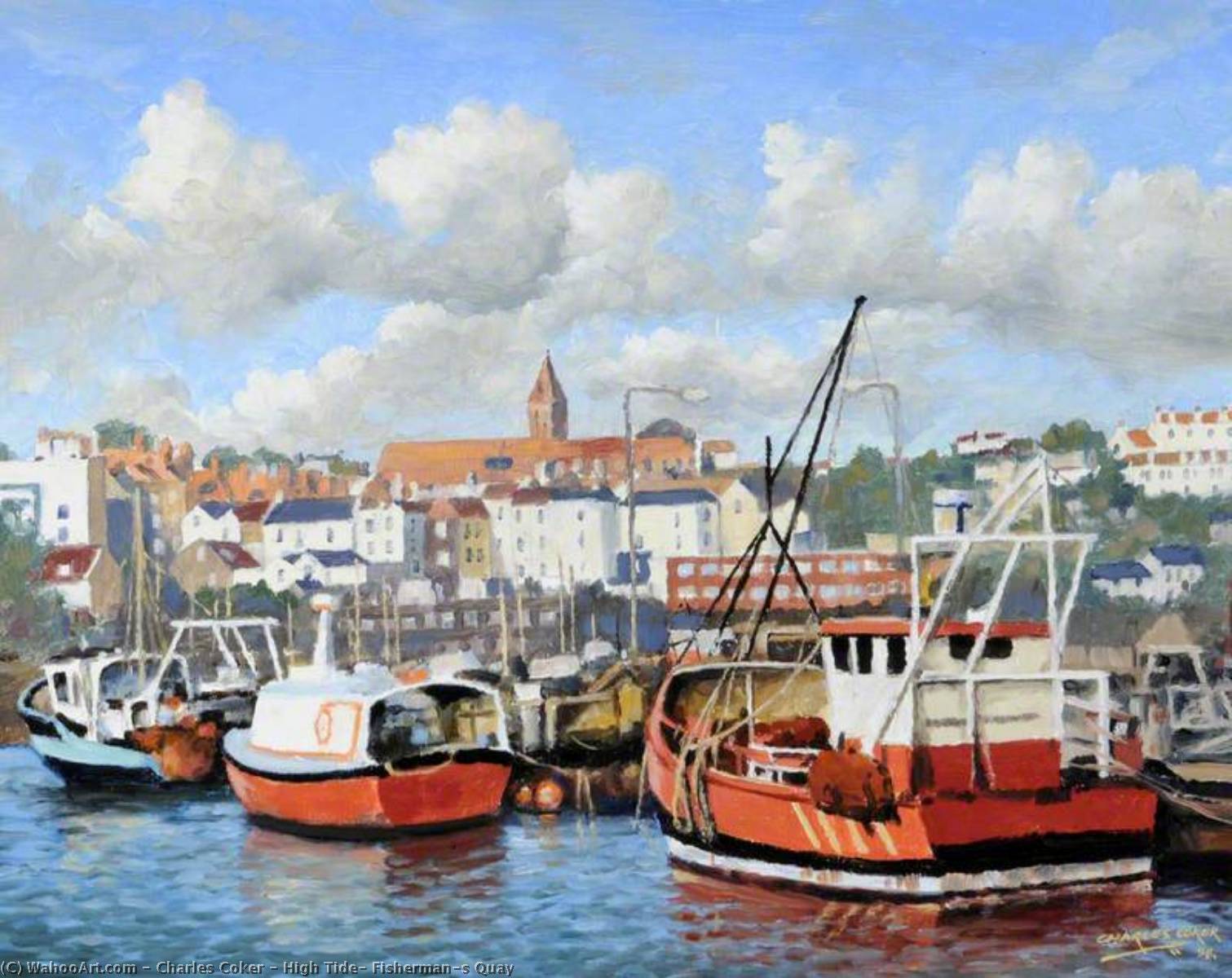 High Tide, Fisherman's Quay — Charles Coker