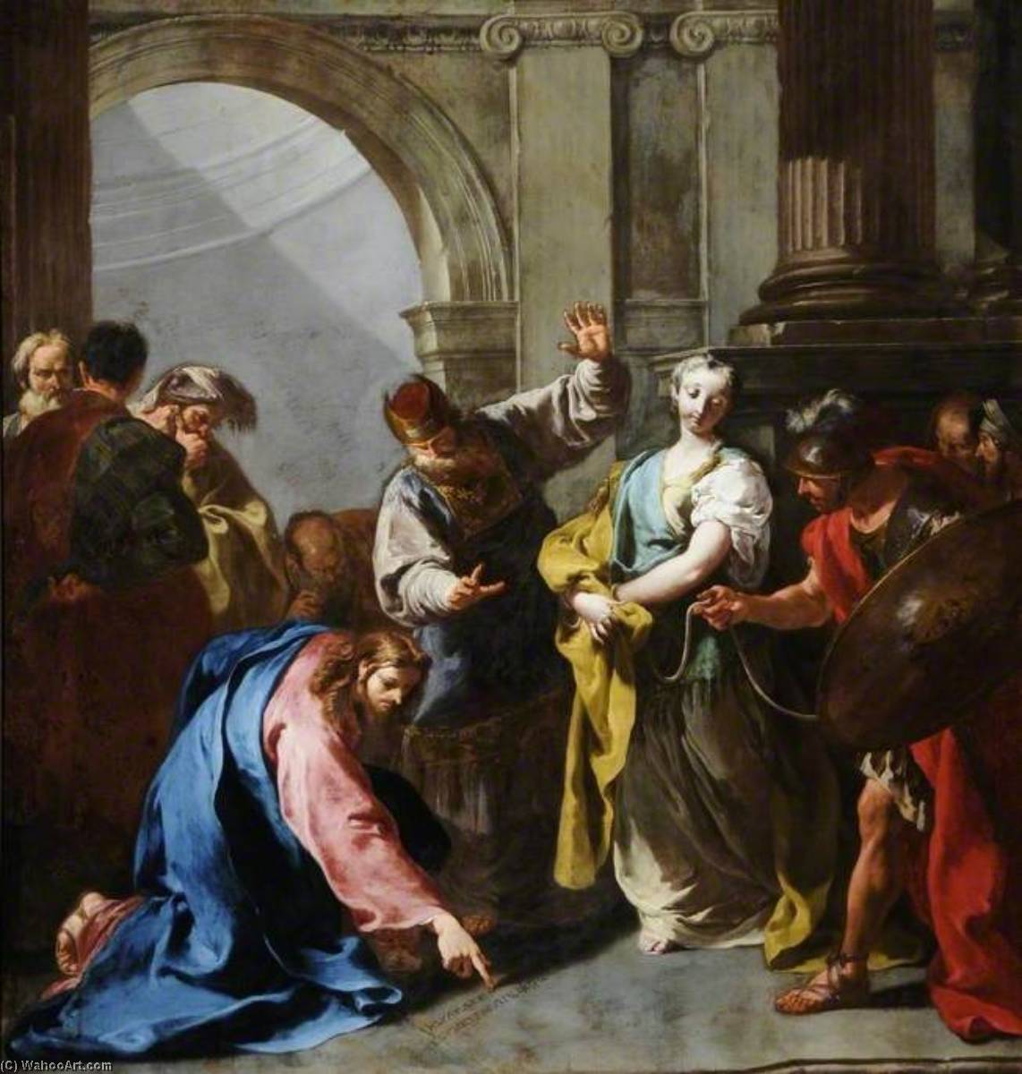 The Adulteress Before Christ — Giovanni Battista Pittoni The Younger