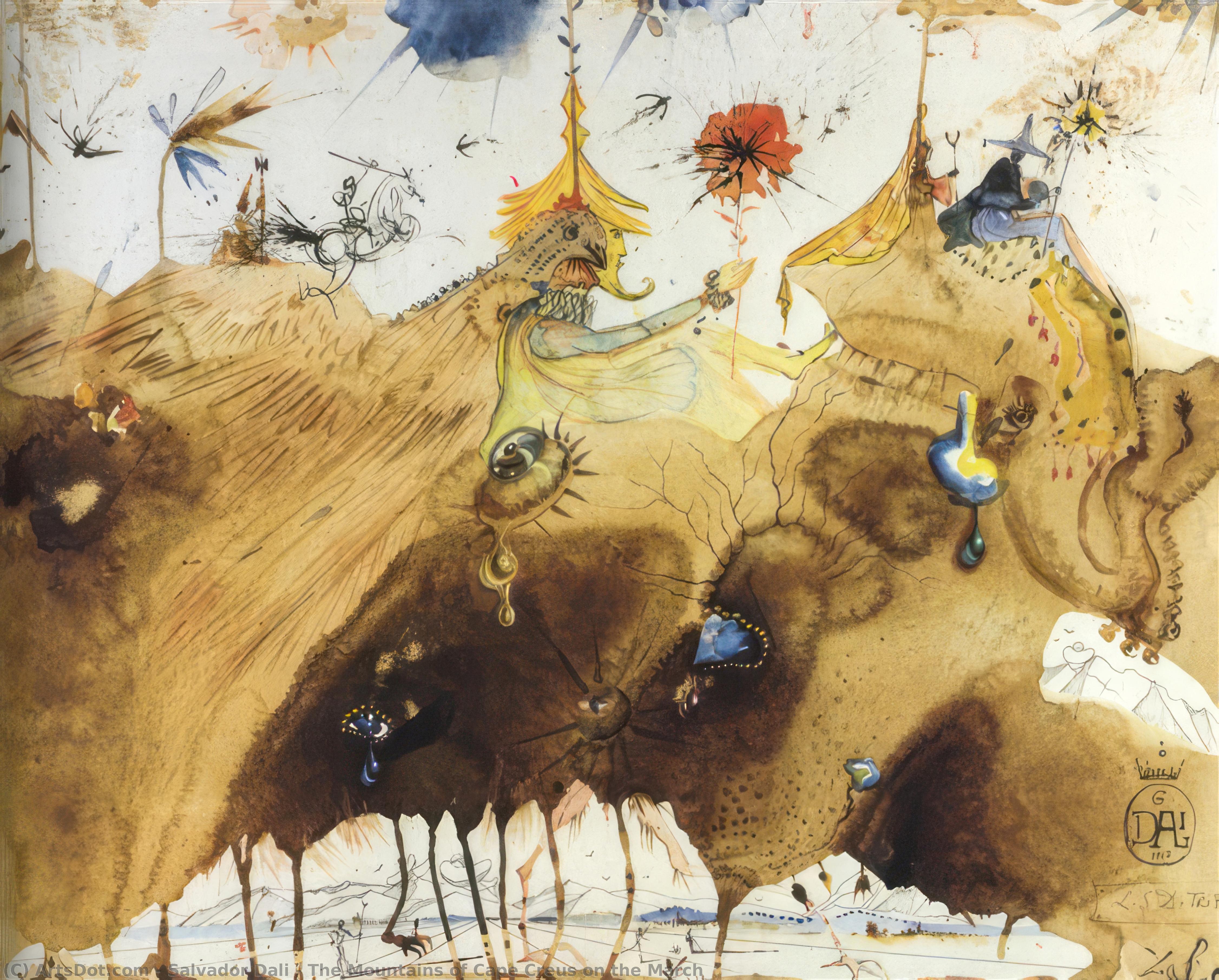 Die Berge Von Cap De Creus Im Marsch — Salvador Dalí