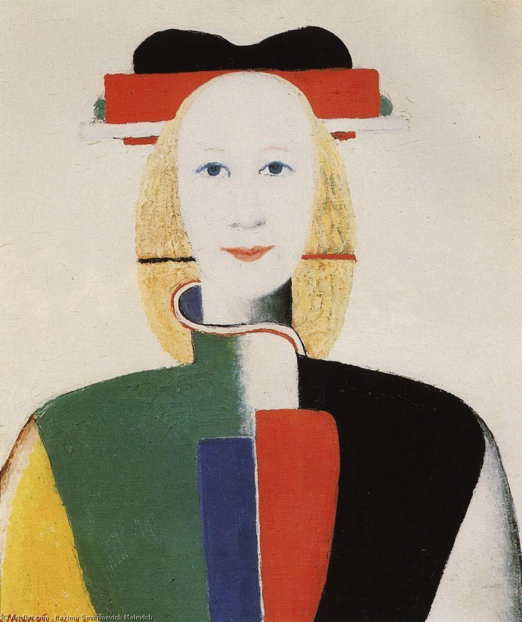 Girl With A Comb In Her Hair — Kazimir Malevich