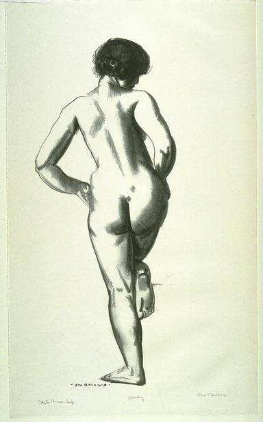 Study, Girl Standing On One Foot — George Wesley Bellows