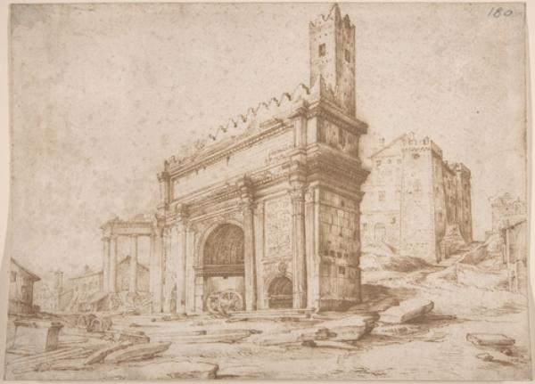 The Arch Of Septimus Severus Seen From The West — Jan Brueghel The Elder