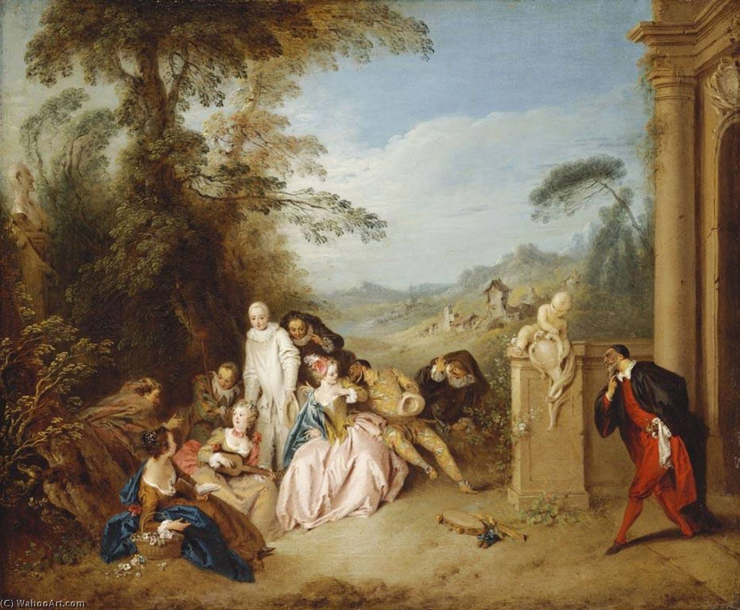 Fete Champetre With Italian Comedians — Jean-baptiste Pater