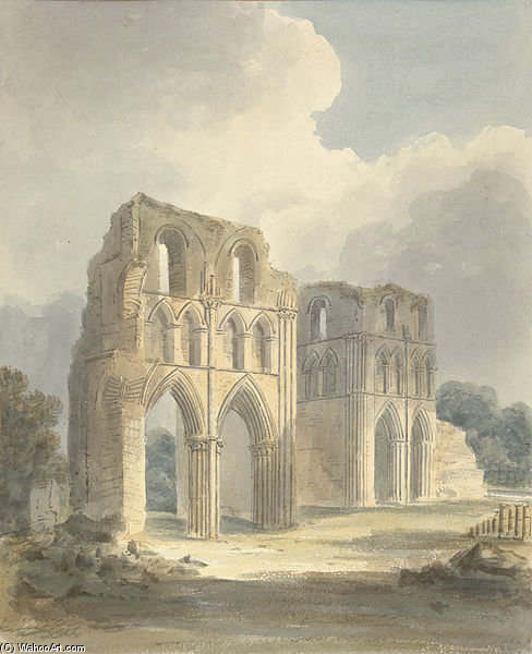 View Of Ruined Transept Of Roche Abbey — John Buckler
