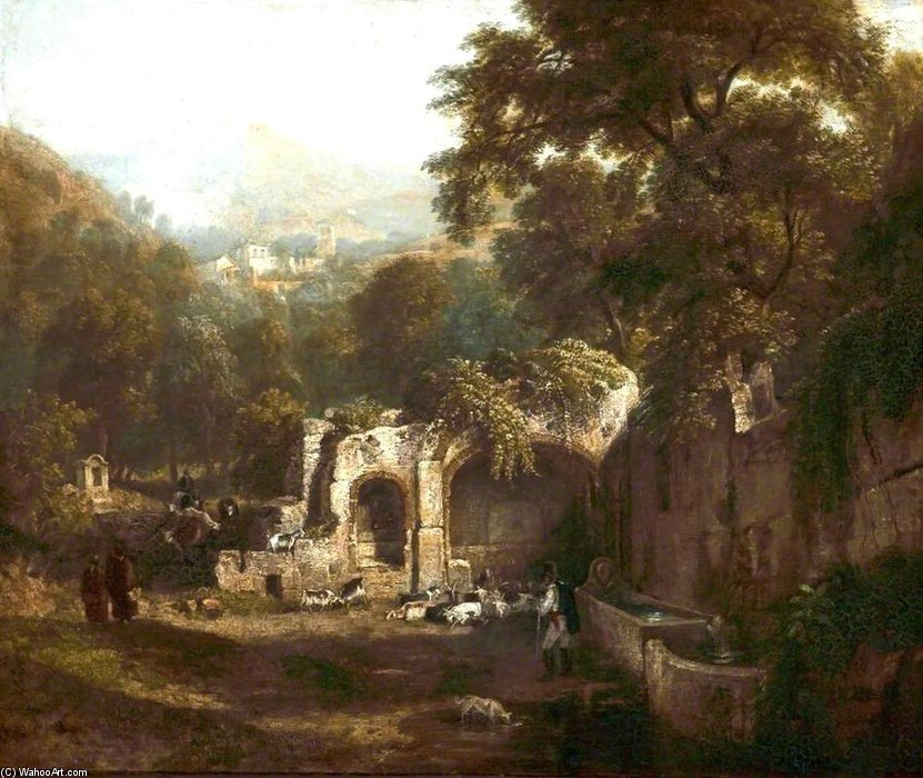 The Fountain At Tivoli, Italy — William Havell