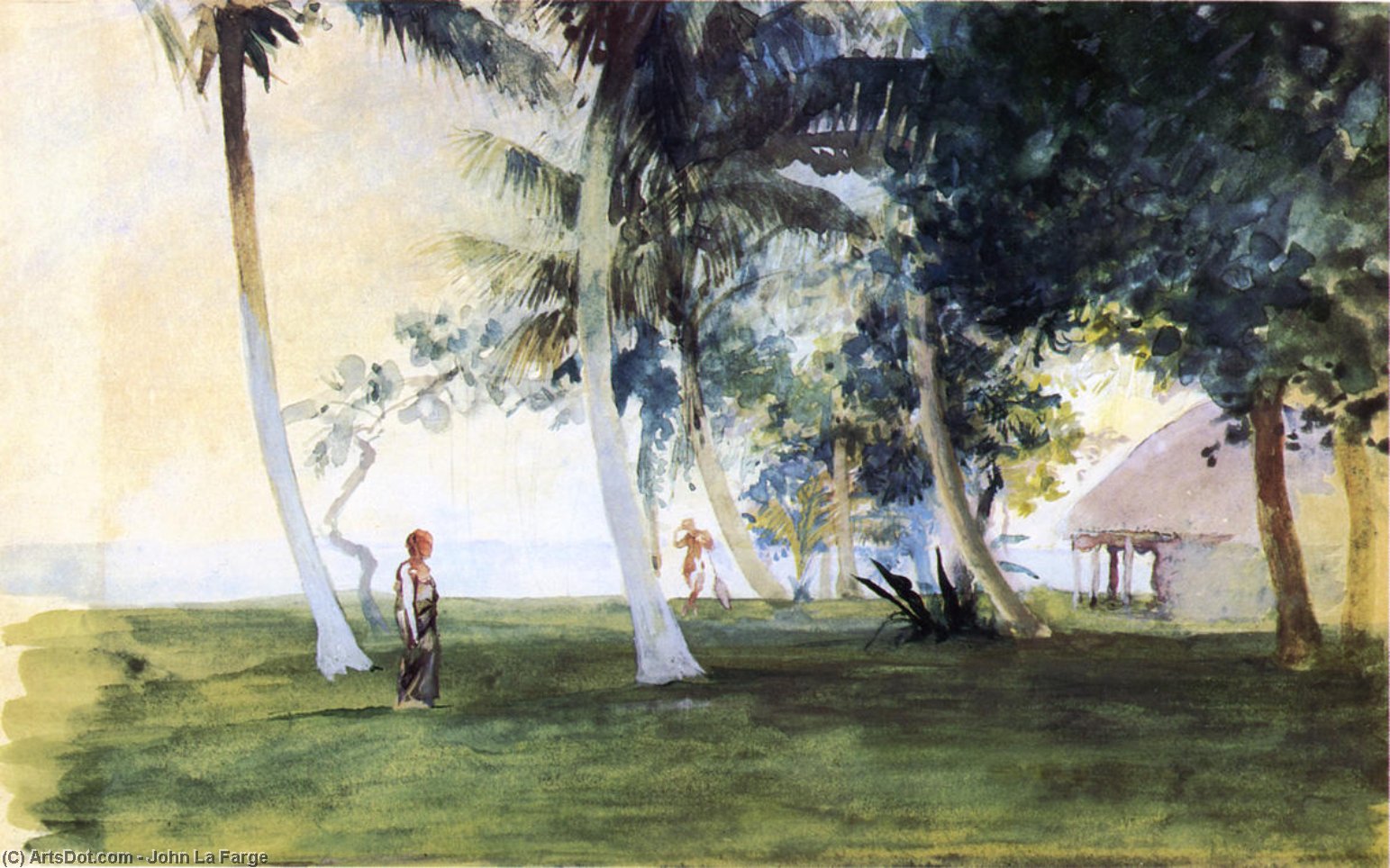 At Dawn, In Front Of Our House At Vaiala, Upolu, Samoa — John La Farge