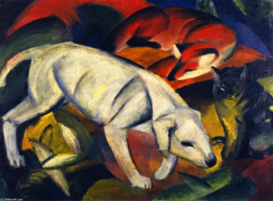 Three Animals (dog, Fox And Cat) — Франц Марк