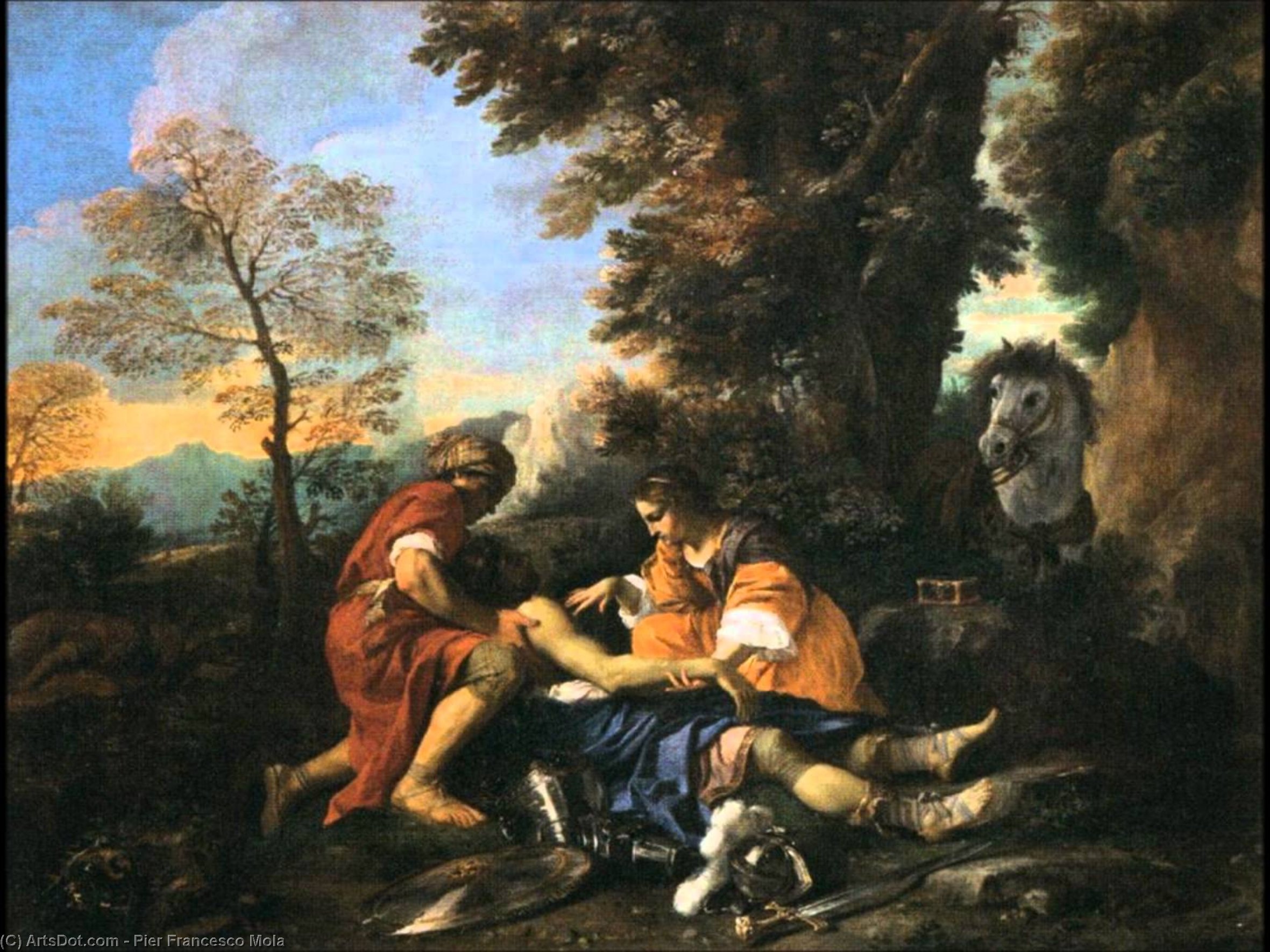 Tancred Revived By Erminia And Vafrine After The Combat With Argantes — Da Pier Francesco Mola