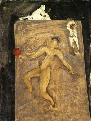 Untitled (figure With A Racket) — Mark Rothko