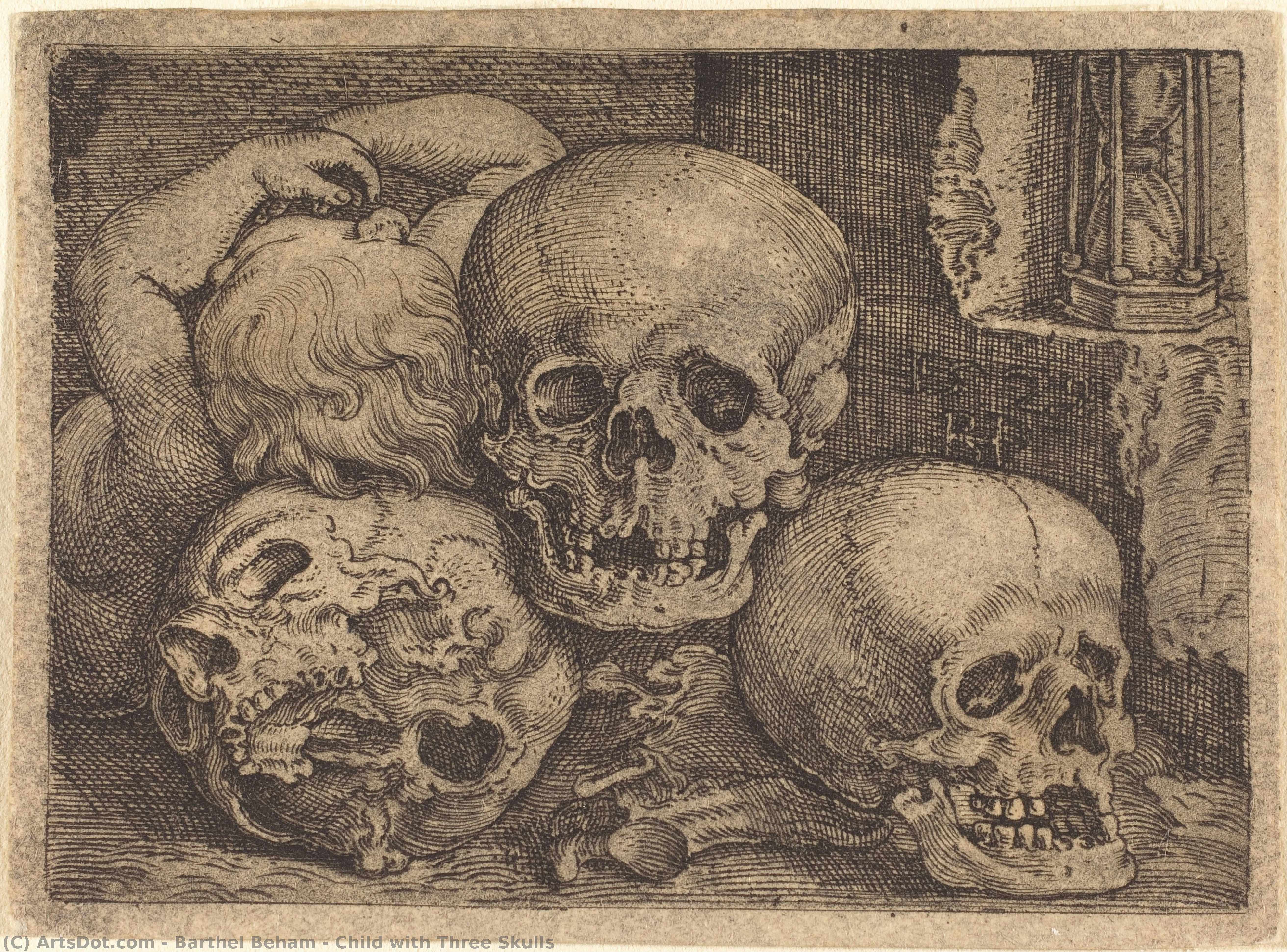 Child With Three Skulls — Barthel Beham